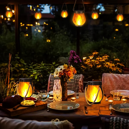 Dancing flame Solar Lantern Outdoor Lights