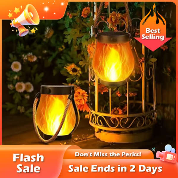 Dancing flame Solar Lantern Outdoor Lights