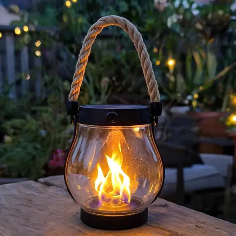 Dancing flame Solar Lantern Outdoor Lights