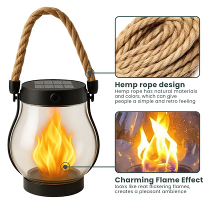 Dancing flame Solar Lantern Outdoor Lights