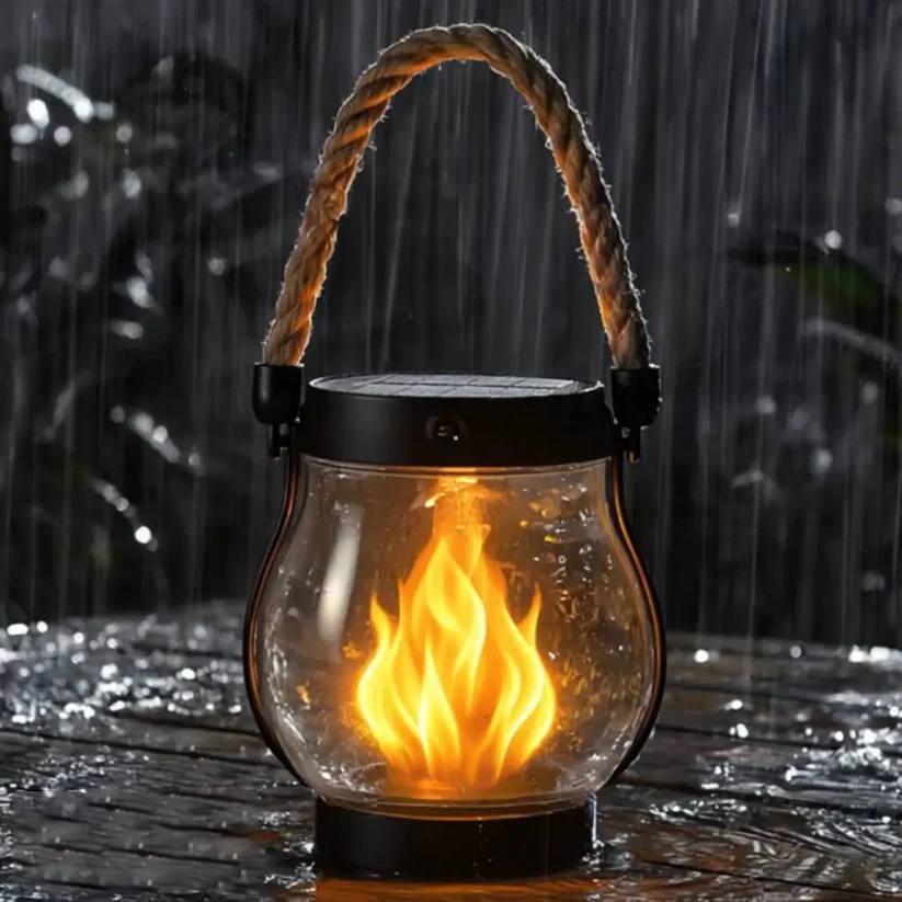 Dancing flame Solar Lantern Outdoor Lights