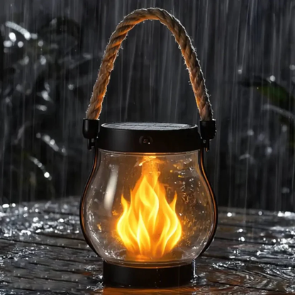 Dancing flame Solar Lantern Outdoor Lights