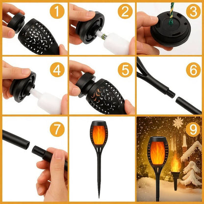 The Flame Lamps — Solar Flickering Path Light
