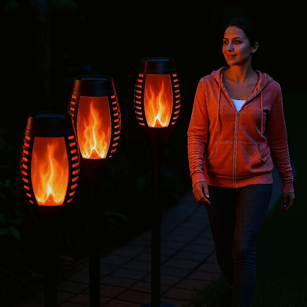 The Flame Lamps — Solar Flickering Path Light