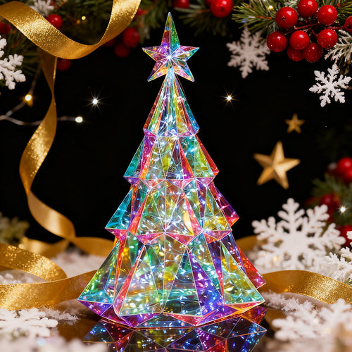 Iridescent Christmas Tree Lamp